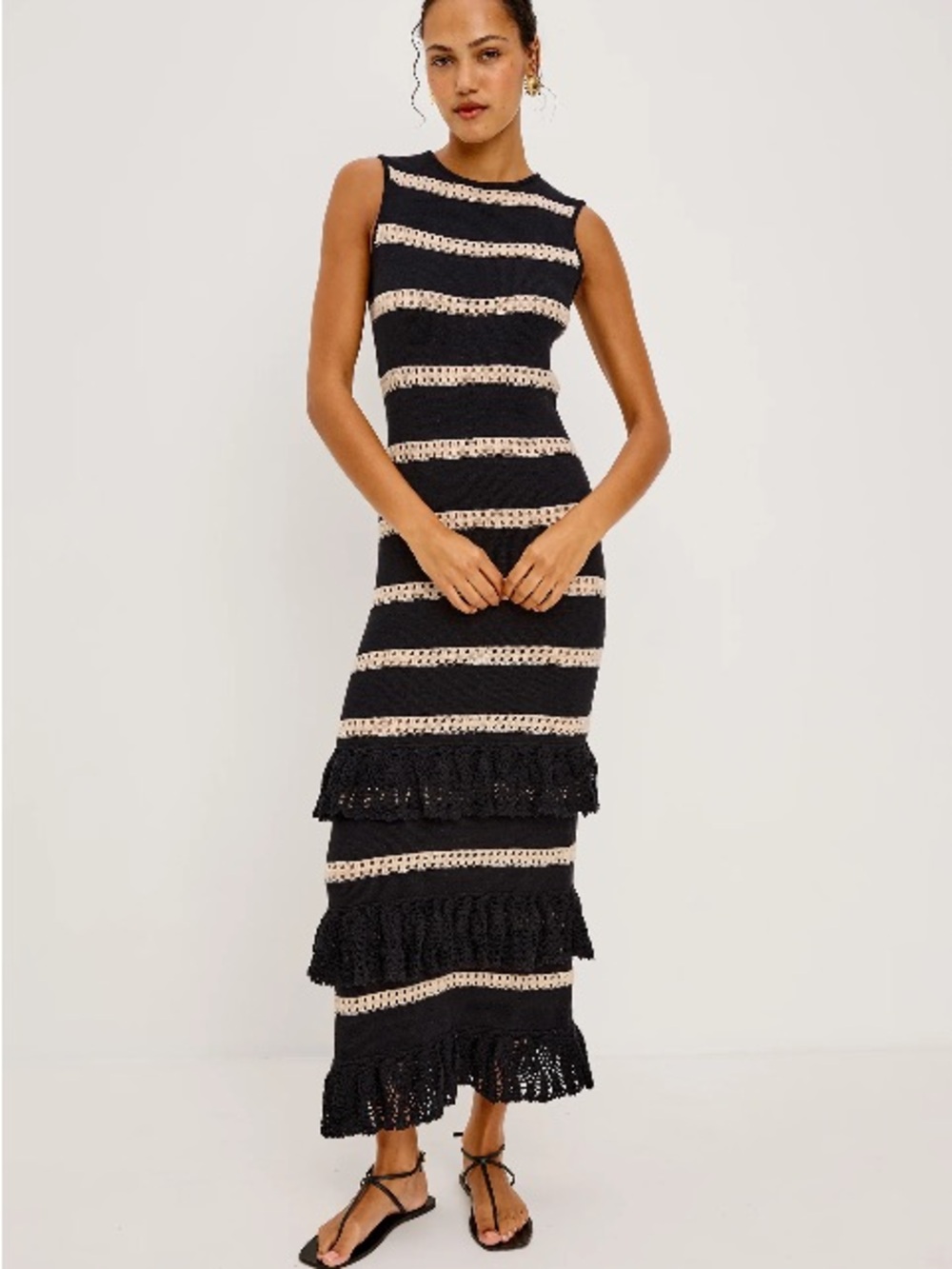 Rails | Ana Dress Black Oat Stripe